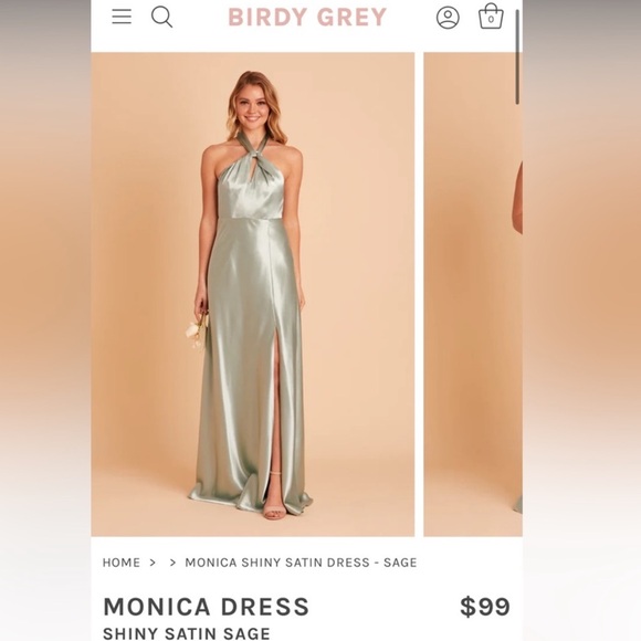 Birdy Grey Monica Sage Green Dress M - Picture 3 of 11